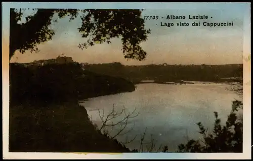 Cartoline Albano Laziale Lago visto dai Cappuccini 1922