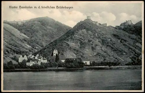 Bornhofen-Kamp-Bornhofen Kloster m. d. feindlichen Brüderburgen am Rhein 1910