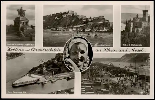Koblenz Mehrbild-AK Sehenswürdigkeiten Koblenz und Ehrenbreitstein 1940