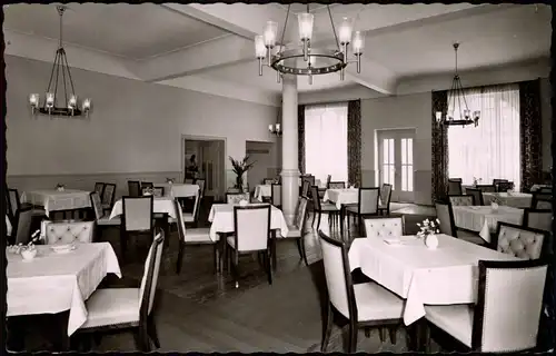Ansichtskarte Bad Bertrich Hotel Fürstenhof Innenansicht Speiseraum 1953