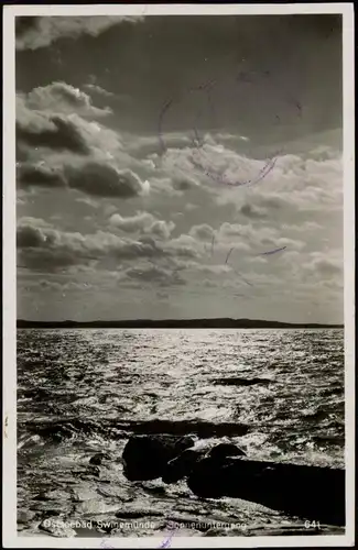 Postcard Swinemünde Świnoujście Ostseebad Sonnenuntergang Ostsee 1937