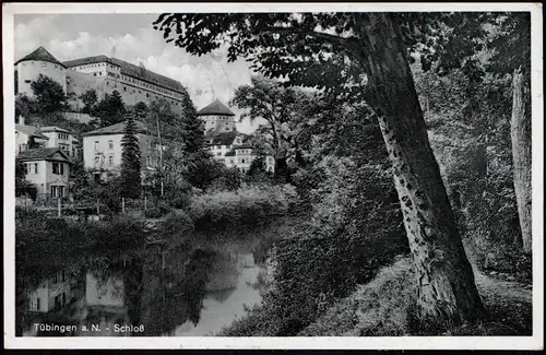 Ansichtskarte Tübingen Partie am Schloss 1954