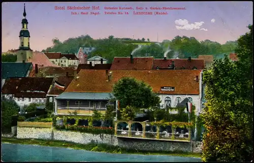 Ansichtskarte Lunzenau Hotel Sächsischer Hof Inh.: Emil Nagel 1910
