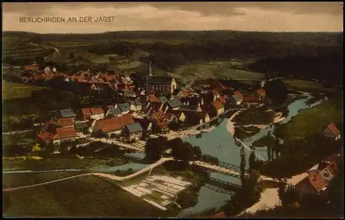 Ansichtskarte Berlichingen-Schöntal Blick auf die Stadt 1923