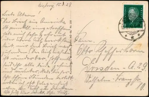 Postcard Misdroy Międzyzdroje Stimmungsbild - Möwen über dem Meer 1928