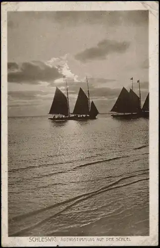 Schleswig (Sleswig/Slesvig) Abenstimmung a d Schlei 1916  gel. Feldpoststempel