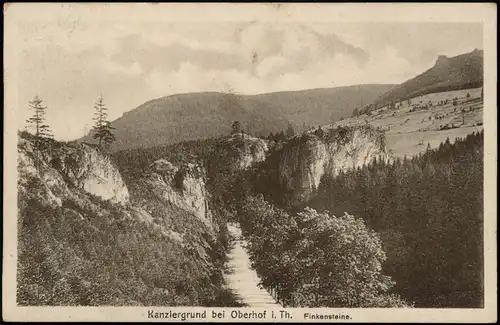 Ansichtskarte Oberhof (Thüringen) Kanzlergrund - Finkensteine 1915