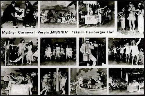 Ansichtskarte Meißen Meißner Carneval Verein MISSNIA im Hamburger Hof 1979