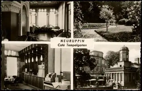 Ansichtskarte Neuruppin Café Tempelgarten DDR Mehrbildkarte 1981/1968