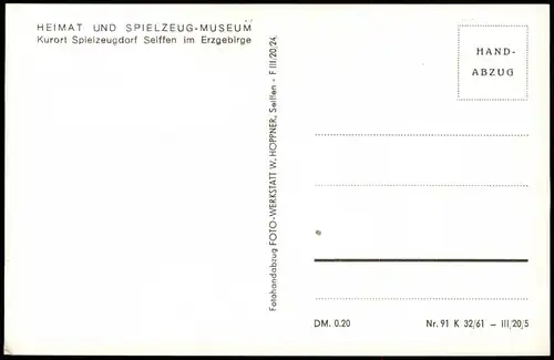 Ansichtskarte Seiffen (Erzgebirge) Spielzeugmuseum - Pyramide 1961