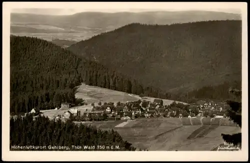 Ansichtskarte Gehlberg Blick auf die Stadt 1951