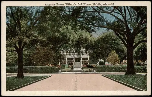 Mobile (Alabama) Augusta Evans Wilson's Old Home, USA City View 1930