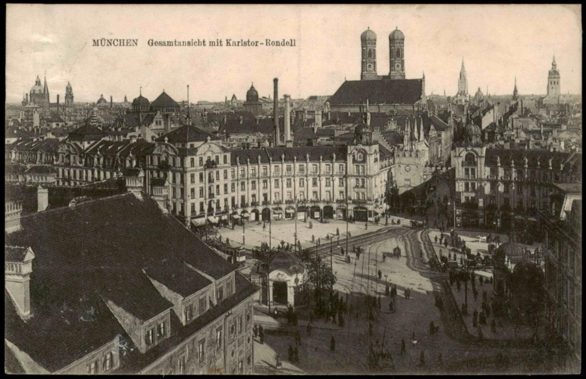 Ansichtskarte München Karlstor Rondell Stachus