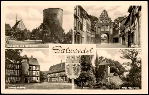 Ansichtskarte Salzwedel Mauerturm, Museum, Burggarten 1967