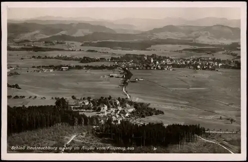 Neutrauchburg Schloß Neutrauchsburg u. Isny Allgäu v. Flugzeug aus 1941