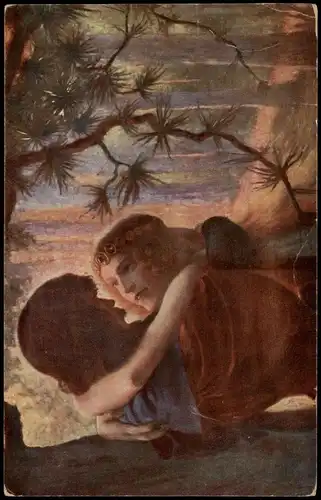 Ansichtskarte  Künstlerkarte Künstler Brunner: Tristan und Isolde 1910