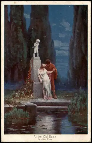 Ansichtskarte  Künstlerkarte "Im alten Rom" Paar Liebe & Romantik 1920