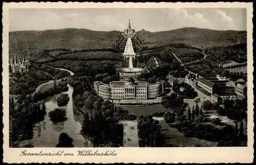 Ansichtskarte Bad Wilhelmshöhe-Kassel Cassel Panorama-Gesamtansicht 1935
