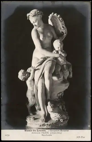 Paris Musée du Louvre Sculpture AUGUSTIN PAJOU (1730-1809) 1920