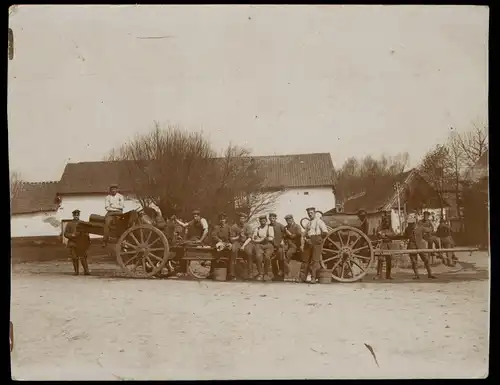 Sapignies Soldaten mit Geschütze Militaria WK1 Ortsankunft 1916 Privatfoto
