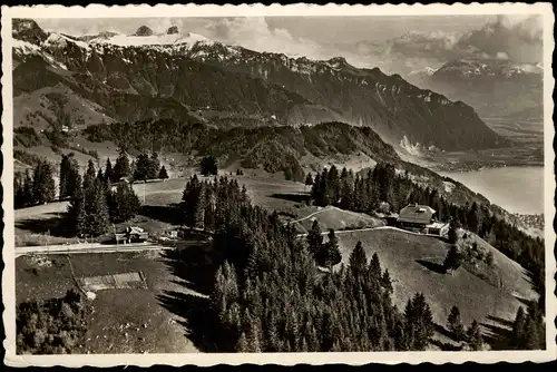 Ansichtskarte Vevey Umlandansicht, Schweizer Berg-Landschaft 1959