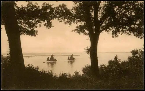 Ansichtskarte Ottensen-Hamburg Durchblick zur Elbe Elbchaussee 1922