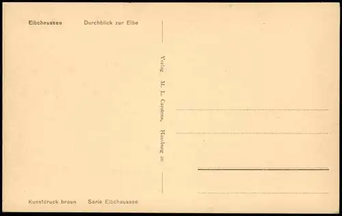 Ansichtskarte Ottensen-Hamburg Durchblick zur Elbe Elbchaussee 1922