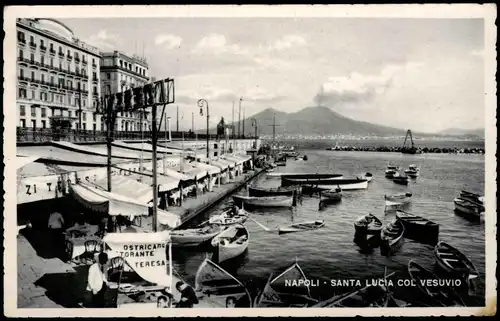 Cartoline Neapel Napoli SANTA LUCIA COL VESUVIO 1940