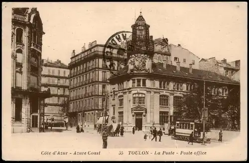 CPA Toulon Straßenpartie - Post 1929