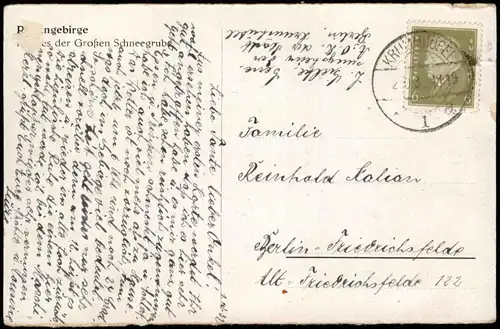 Postcard Schreiberhau Szklarska Poręba Schneegruben/Sněžné jámy 1930