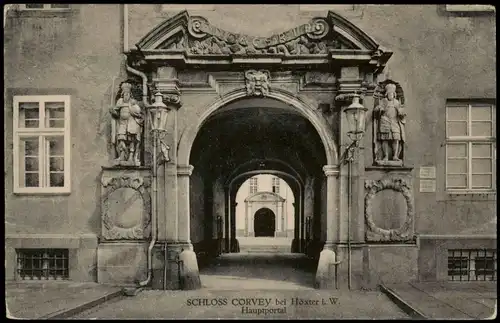 Ansichtskarte Höxter (Weser) Schloß Kloster Corvey - Hauptportal 1912