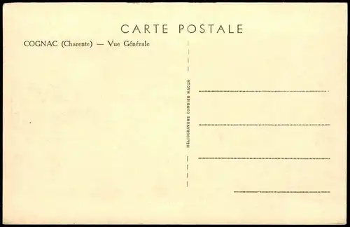 CPA Cognac Vue Générale Stadt Panorama 1920