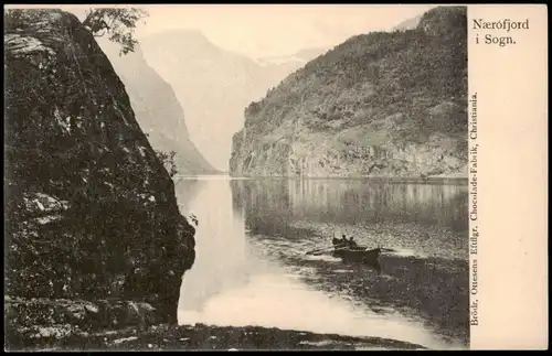 Norwegen Allgemein Nærófjord Sogn Fjord Landschaft Norwegen 1910