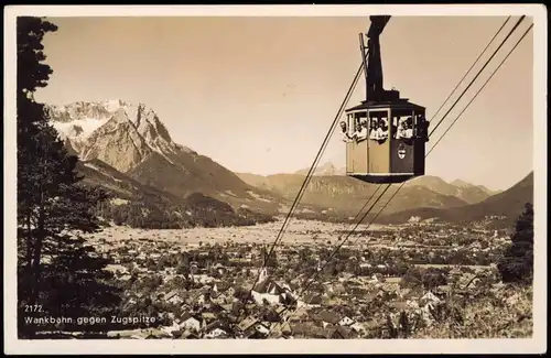 Partenkirchen-Garmisch-Partenkirchen Wankbahn Bergbahn gegen Zugspitze 1940