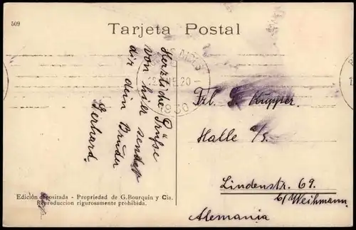 Postcard Buenos Aires PALERMO - EL ROSEDAL, Park Rosen-Anlage 1930