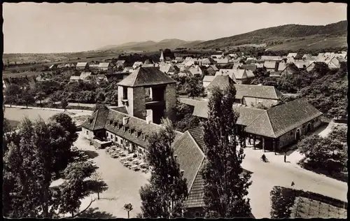 Ansichtskarte Schweigen-Rechtenbach Deutsches Weintor aus der Vogelschau 1960