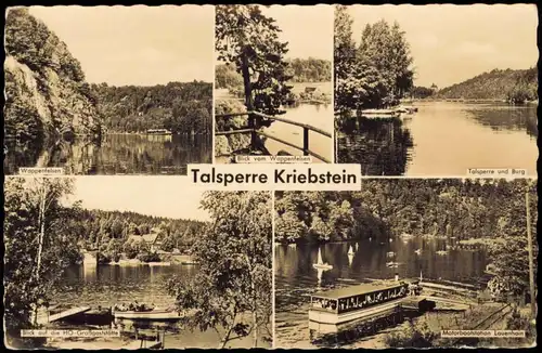 Ansichtskarte Lauenhain-Mittweida DDR Mehrbildkarte Talsperre Kriebstein 1960