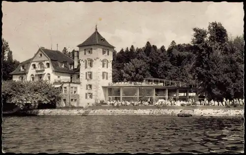 Ansichtskarte Überlingen Partie am Kurgarten 1960