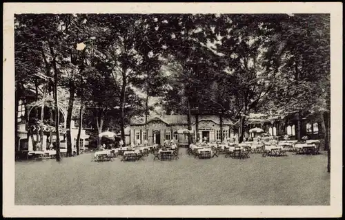 Ansichtskarte Bad Suderode Außensitz Waldrestaurant Felsenkeller 1954