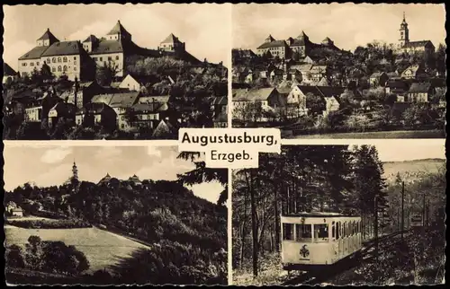 Augustusburg Erzgebirge DDR Mehrbildkarte mit Orts-/ Stadtteilansichten 1960
