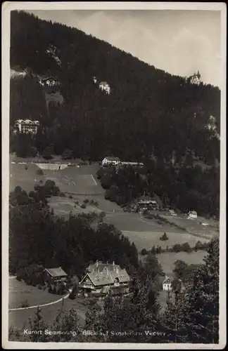 Ansichtskarte Semmering Blick auf Sanatorium Vécsey 1930