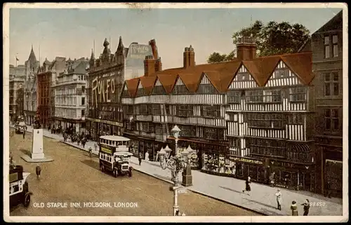 Postcard London Holborn - Old Staple 1938