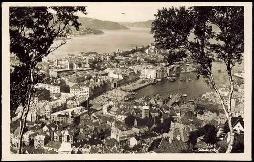 Postcard Bergen Bergen Blick auf die Stadt 1932