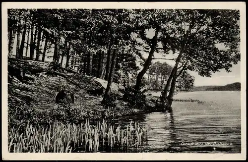 Ansichtskarte Beeskow Umland-Ansicht (Duberow) 1936   gelaufen mit Bahnpost