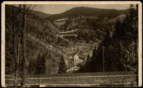 Ansichtskarte Triberg im Schwarzwald Schwarzwaldbahn bei Triberg 1929