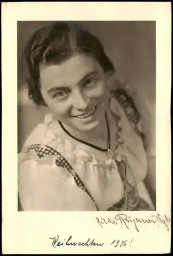 Menschen Soziales Leben Frauen Foto Porträtkarte 1936 Privatfoto