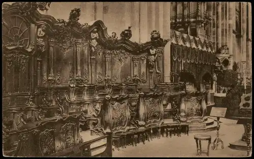 Ansichtskarte Mainz Dom Inneres Barock-Chorgestühl im bischöfl. Chor 1920