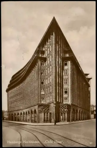 Ansichtskarte Hamburg Chilehaus Hamburgs Hochhäuser 1927