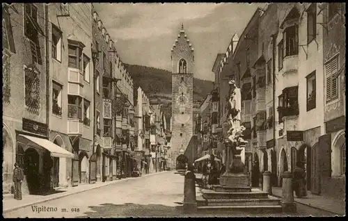 Cartoline Sterzing Vipiteno Straßen Ansicht 1930