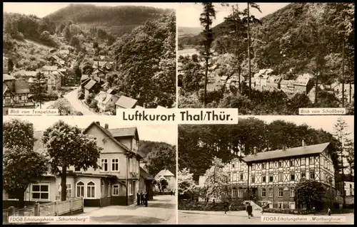 Bad Thal (Thüringen)-Ruhla Mehrbildkarte Erholungsheim Scharfenburg 1965